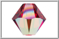 Swarovski� Bicone 5328, 4mm, 227AB - light siam, AB, 25 Stk.